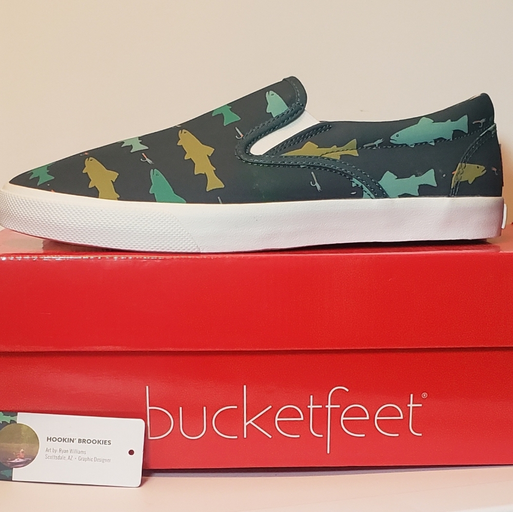 COPY - Bucketfeet Hookin' Brookies Slip on canvas shoes